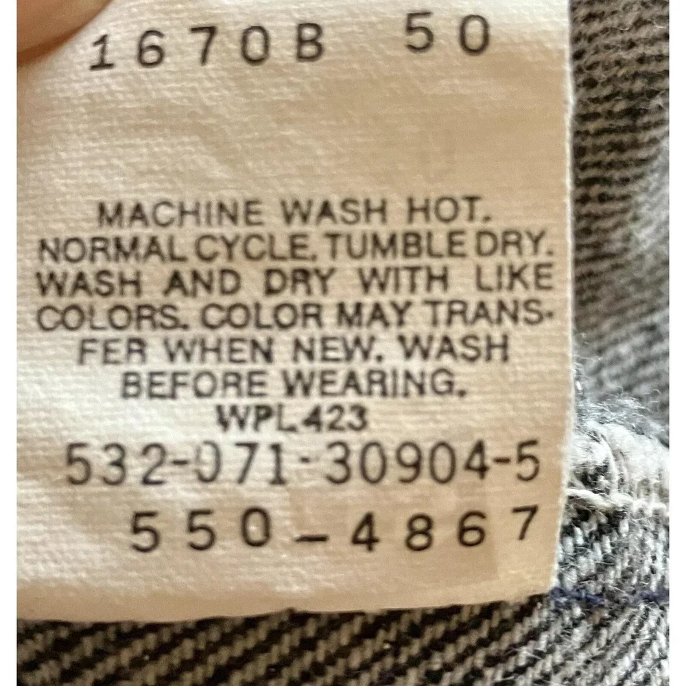 Vtg Mens Levis 550 W 36 x L 30 True 33